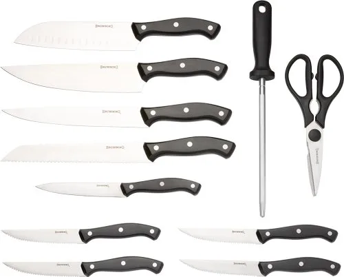Browning 3220536B Kitchen Knife Set with Butcher Block - Browning for sale at Bang-Bang Tactical