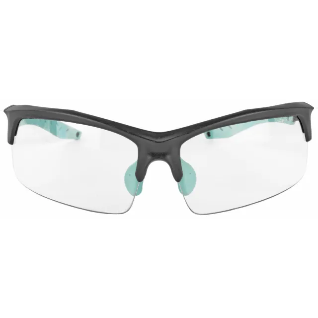 Walker's GWPTLSGLCLR Sport Glasses Adult Clear Lens Polycarbonate Black with Teal Accents Frame - Walker's