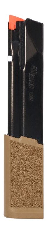 Sig Sauer P365 9MM 25 Magazine Black Baseplate Orange Follower - Sig Sauer - 9mm Luger