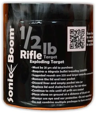 Sonic Boom Exploding Rifle Targets 1/2 lb. 1 pk. - Enhanced Shooting Experience - Non-Hazardous and Non-Toxic - Easy to Use - Sonic - 0.50 LB