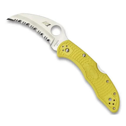 Spyderco C106SYL2 Tasman Salt 2 Yellow Folding Knife - Spyderco