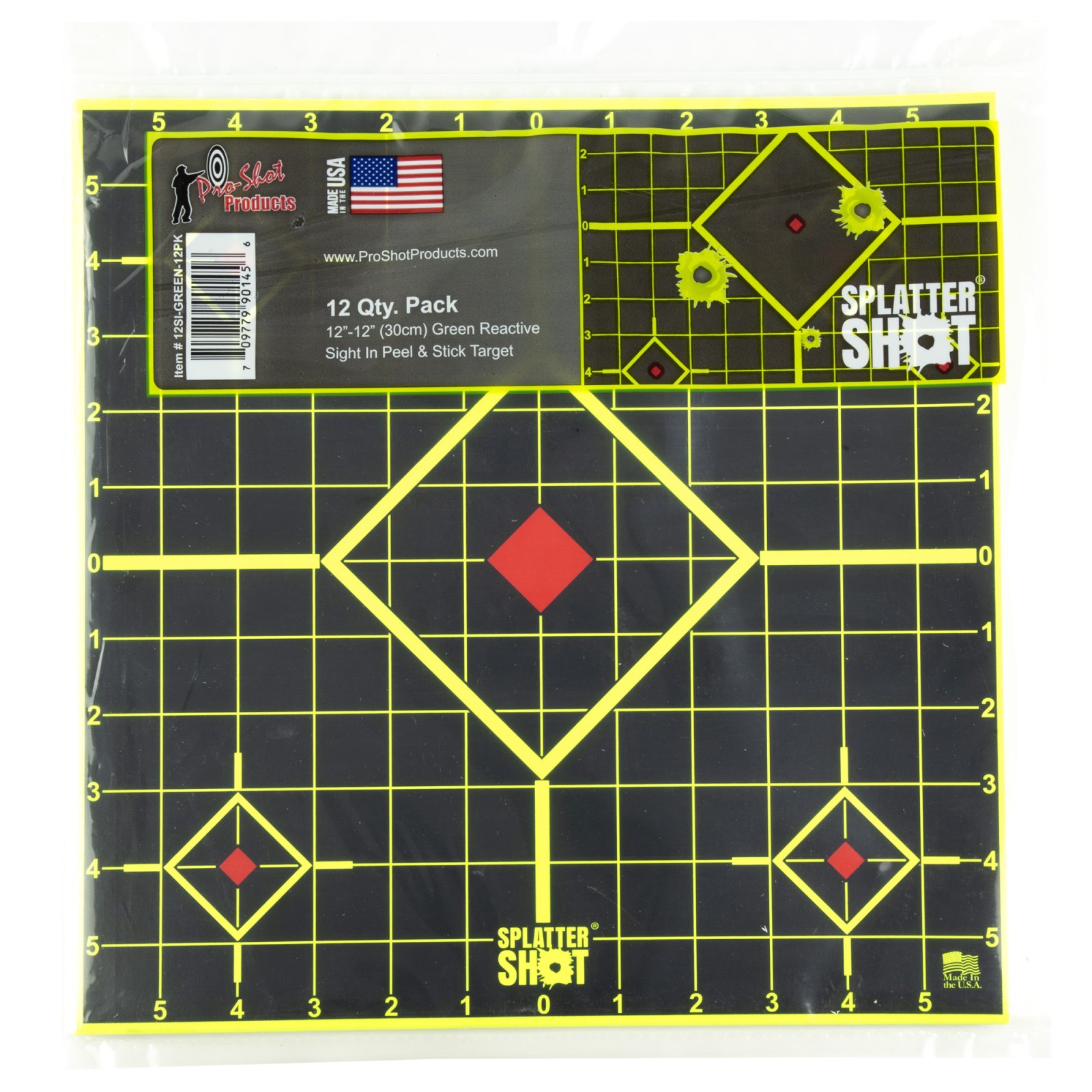 ProShot 12SI-GREEN-12PK 12" Green Sight-In Targets, 12 Pack - Pro-Shot Products
