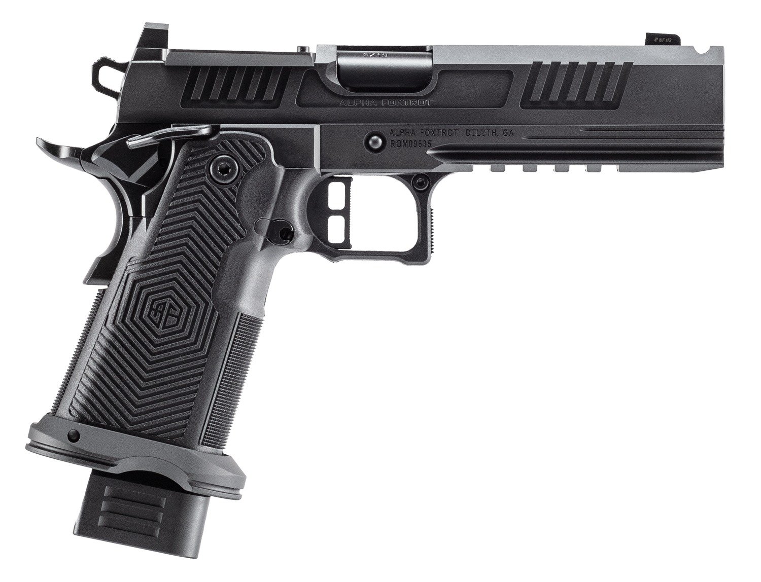 Buy Alpha Foxtrot AF1911-Romulus 9mm 5" Ported DLC Black online