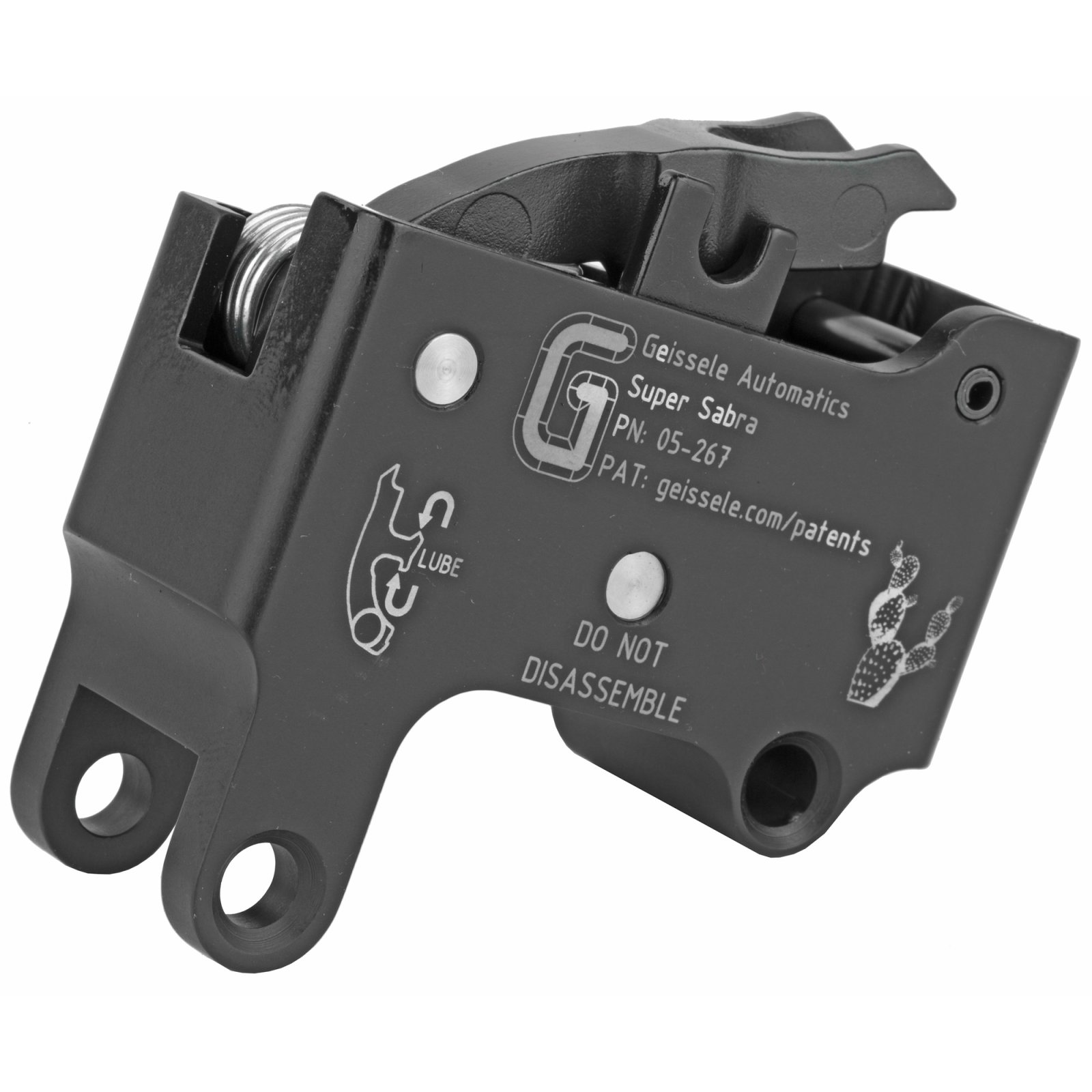 Geissele 05267 Super Sabra Two-Stage Trigger Pack 5.50-7.50 lbs Black - Geissele