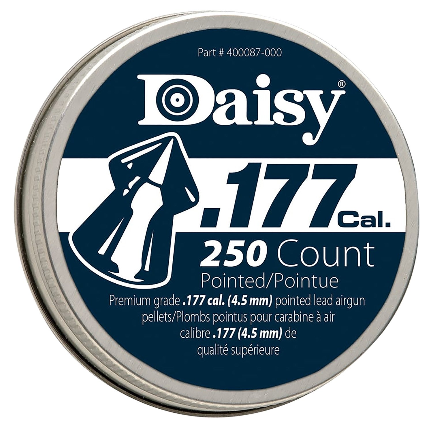 Daisy 987777406 PrecisionMax Premium 177 Lead Pointed Field Pellet 250 Per Tin - Daisy Manufacturing Co., Inc. - 177