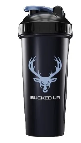Buy Bucked Up 28oz Shaker Bottle Black Blue BPA Free Dishwasher Safe online
