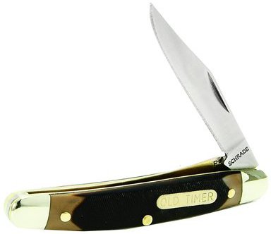 Old Timer 1179228 Trapper Lockblade Knife, 3-7/8 Inch High Carbon Steel Blade, Delrin Handle - Old Timer