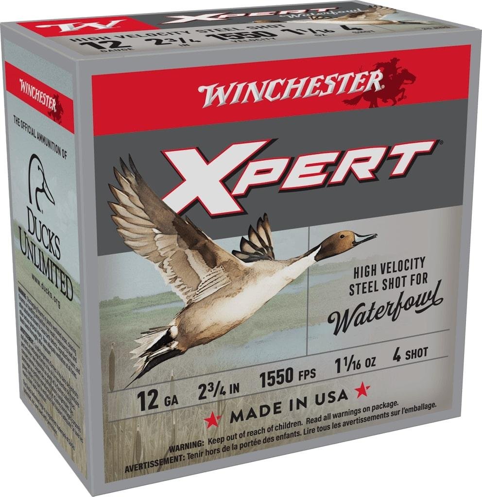 Winchester Ammo WEX124 Super X Xpert High Velocity 12 Gauge 2.75" 1 1/16 oz 1550 fps 4 Shot 25 Bx/10 Cs - Winchester - 12 Gauge