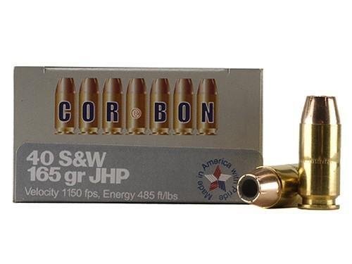 Buy Corbon SD4016520 .40 S&W 165gr JHP Ammo 1150fps 20rd Box online