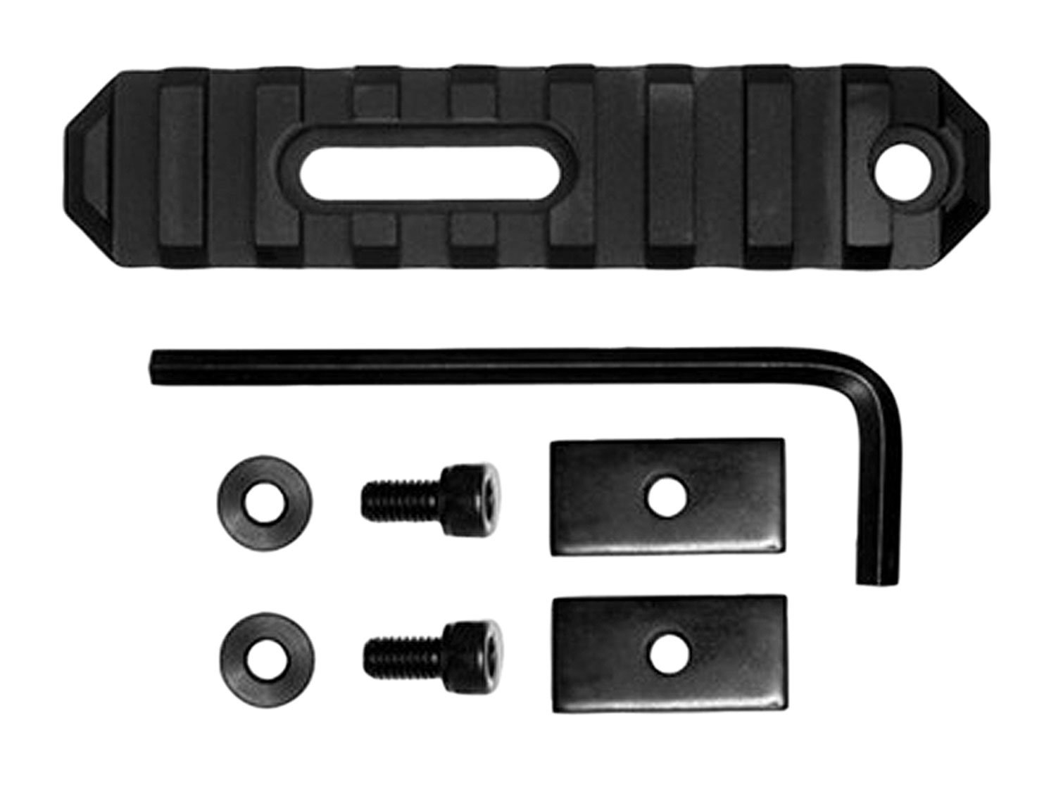Buy GrovTec GTSW190 3.8" 9 Slot AR Picatinny Rail Black Anodized Aluminum online