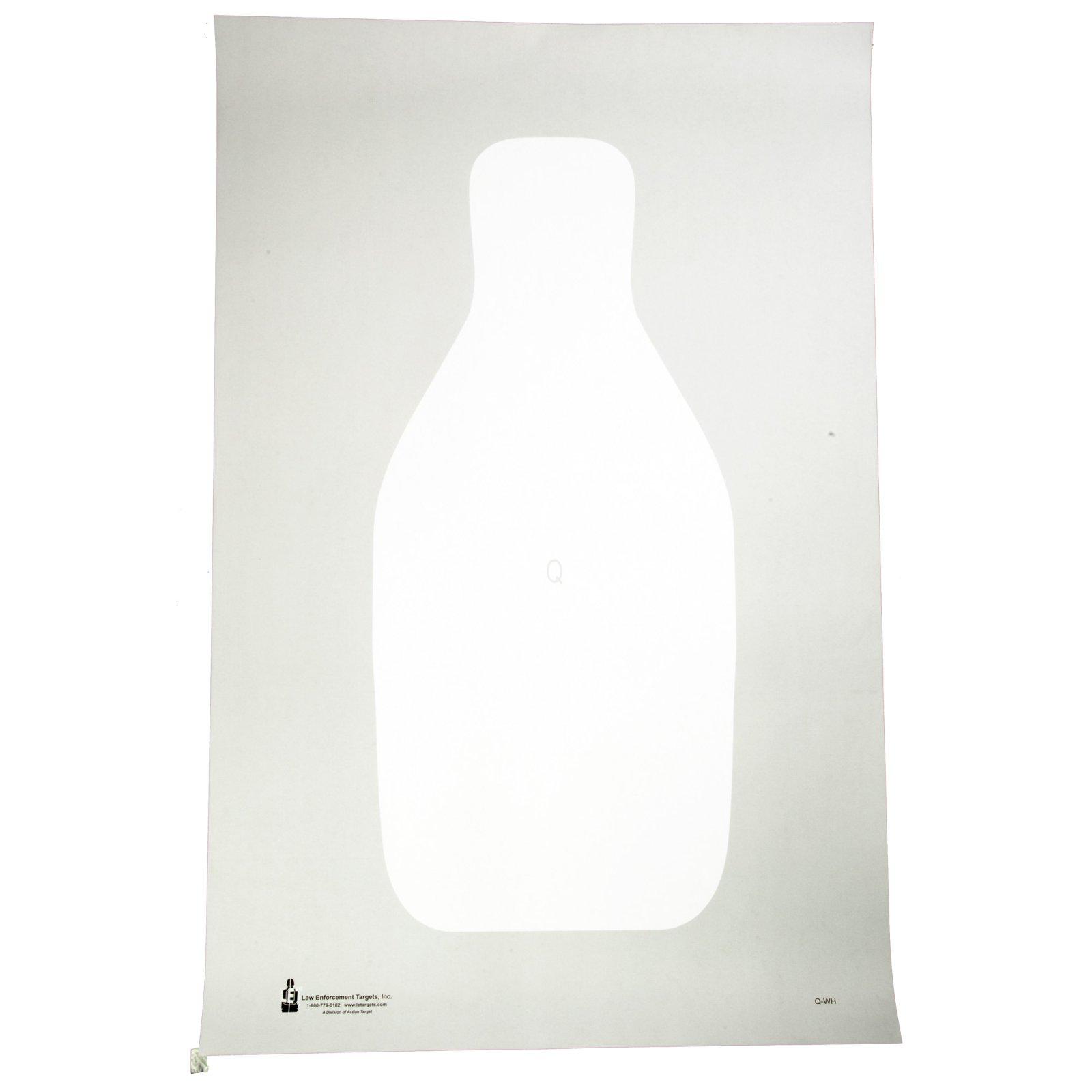 Action Target Q-WH-100 FBI/DEA Q Target, Bright White, 22.5"x34.5", 100 Pack