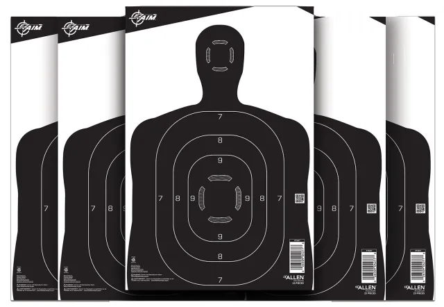 Allen EZ Aim Paper Silhouette Target 12x18 Black 15447 - Allen Company