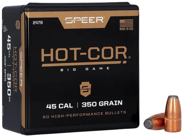 Buy Speer 2478 Hot-Cor 45 Cal 350gr Soft Point Flat Nose Bullets 50/Box online