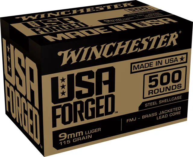 Winchester WIN 9MM 115GR FMJ STEEL 500RD 9mm Luger .000 - Winchester - 9mm Luger