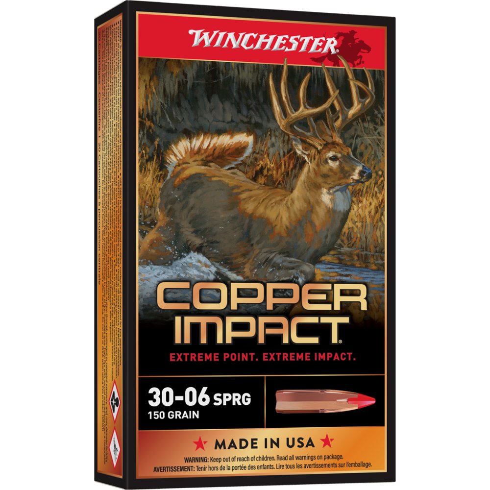 Winchester X3006DSLF 30-06 Springfield 150 Grain Copper Impact 20/box - Winchester - 30-06 Springfield