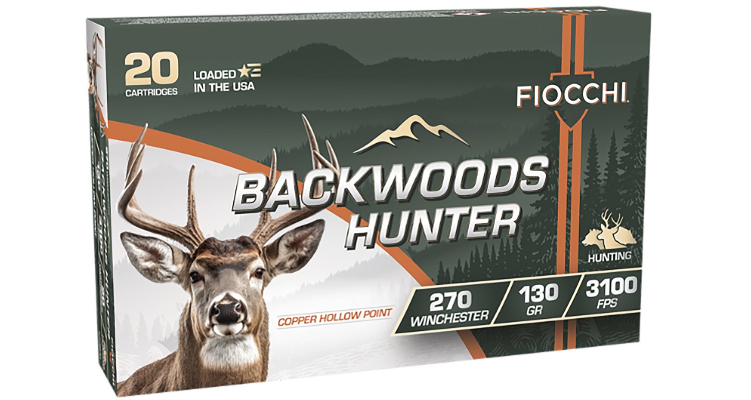 Fiocchi Backwoods Hunter 270 Win 130gr HP 3100 fps 20ct - Fiocchi - 270 Win
