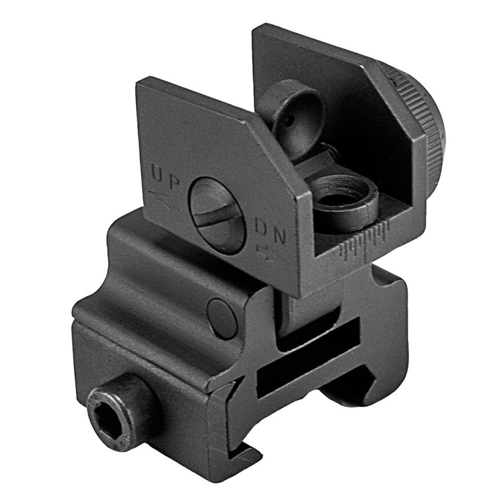 NcStar MARFLR AR Flip-Up Rear Sight Black Aluminum/Steel Picatinny Rail - NcSTAR