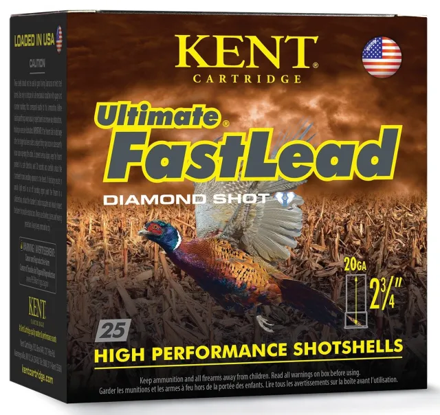 Kent Ultimate Fastlead 20 Gauge 2-3/4 In 1 Oz #6 25 Rounds - Kent Cartridge