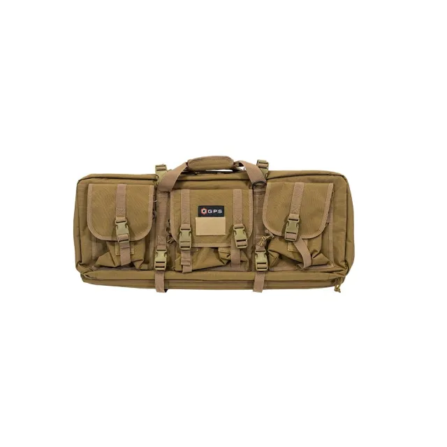 G-Outdoors GPS-DRC28-FDE Double Rifle Case 28" FDE, Pistol Pockets, MOLLE