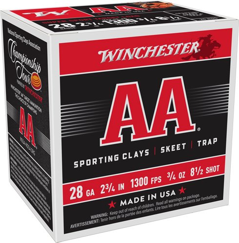 Winchester AA SS 28GA 2-3/4" .75oz #8.5 Shot 1300fps - Winchester - 28 Gauge
