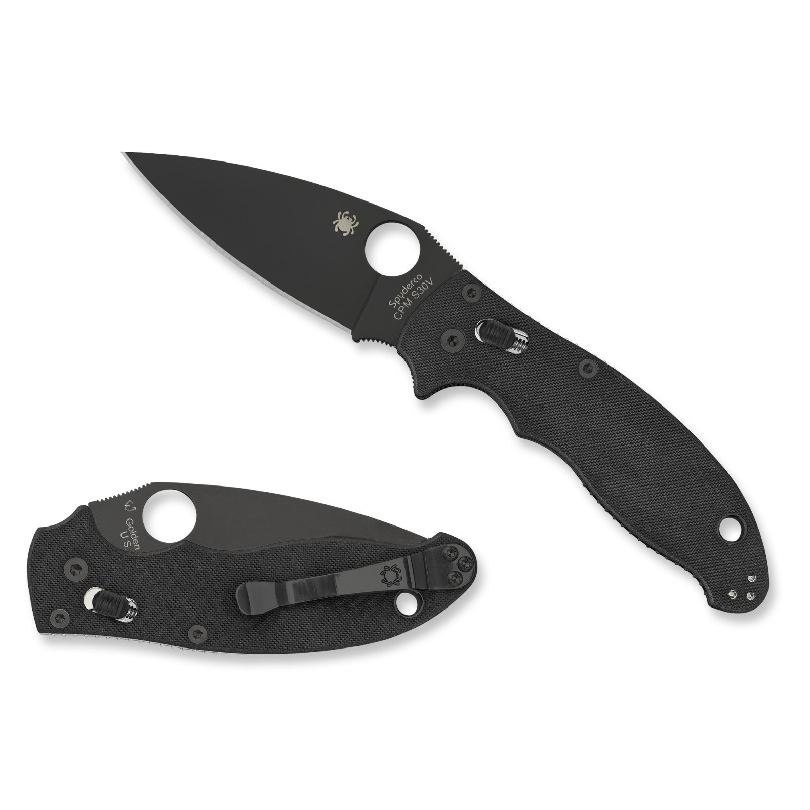 Spyderco C101GPBBK2 Manix 2 Black G10 Knife - Spyderco