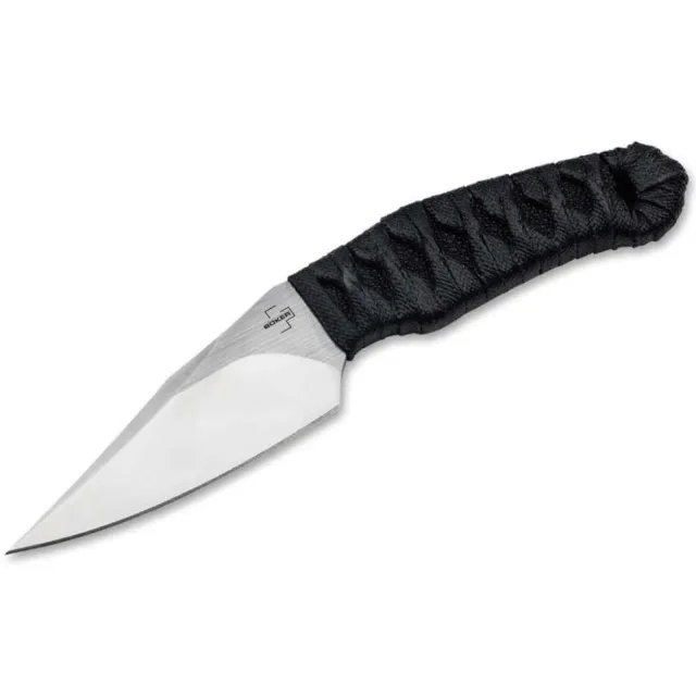 BOKER 302 3.3In Plain Edge Clip SSTN Black Nylon Handle - BOKER