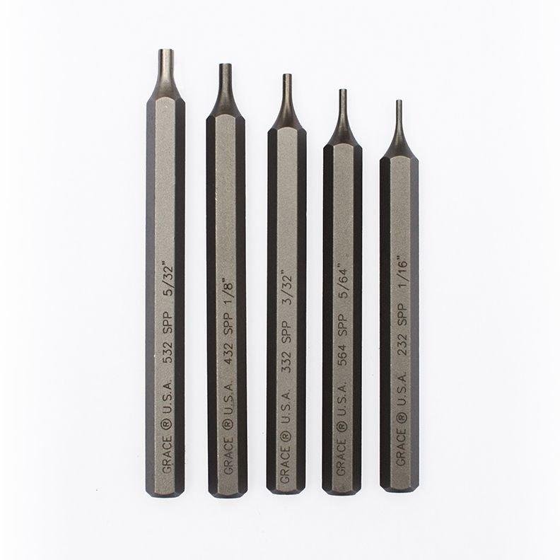 Grace USA GRSPP5 Starter Short Pin Punch Set Steel 5pc - Altus Brands Llc - Pro-Ears