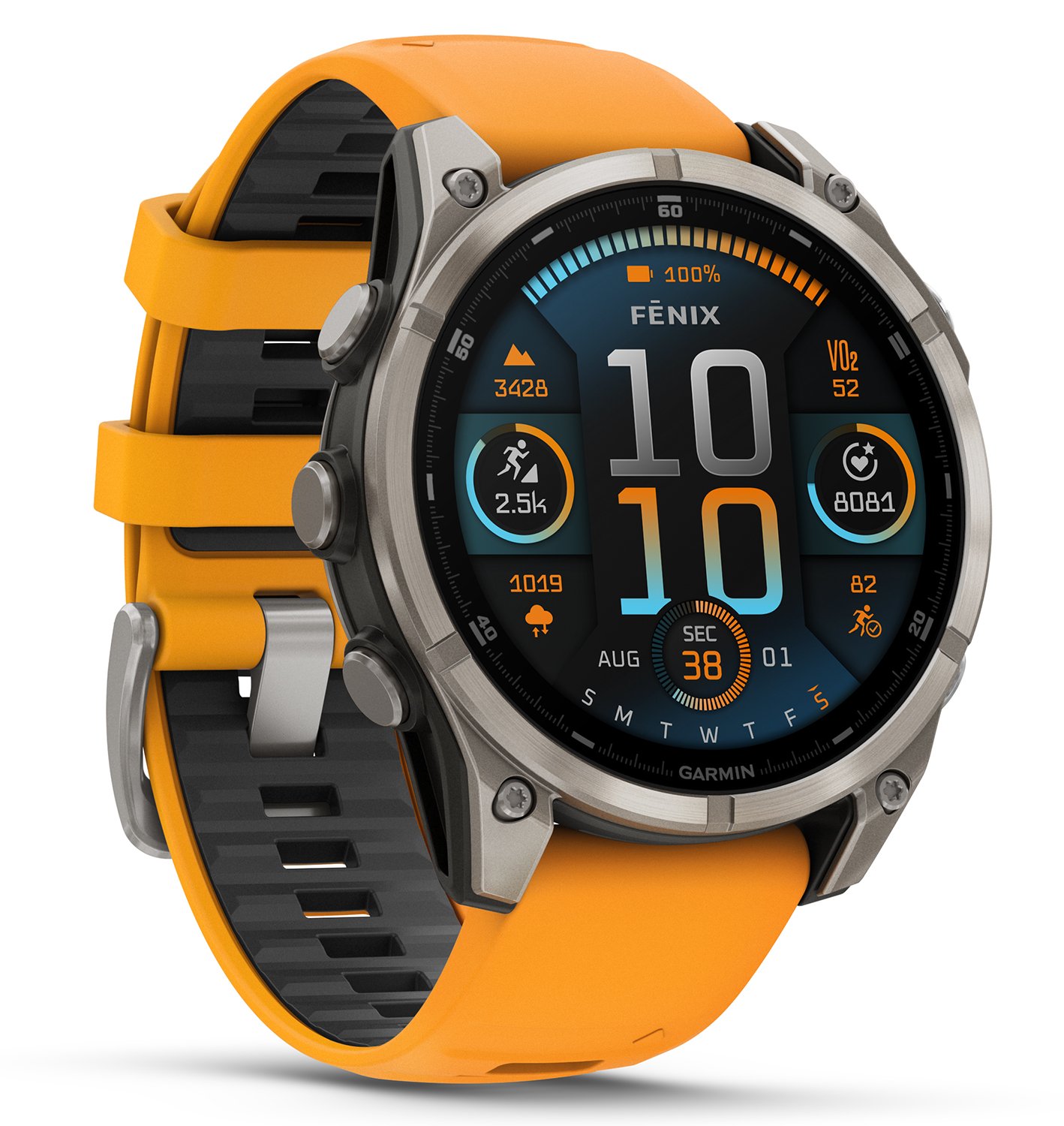 Garaysar Fenix 8 47mm AMOLED Orange/Titanium Watch - GARAYSAR