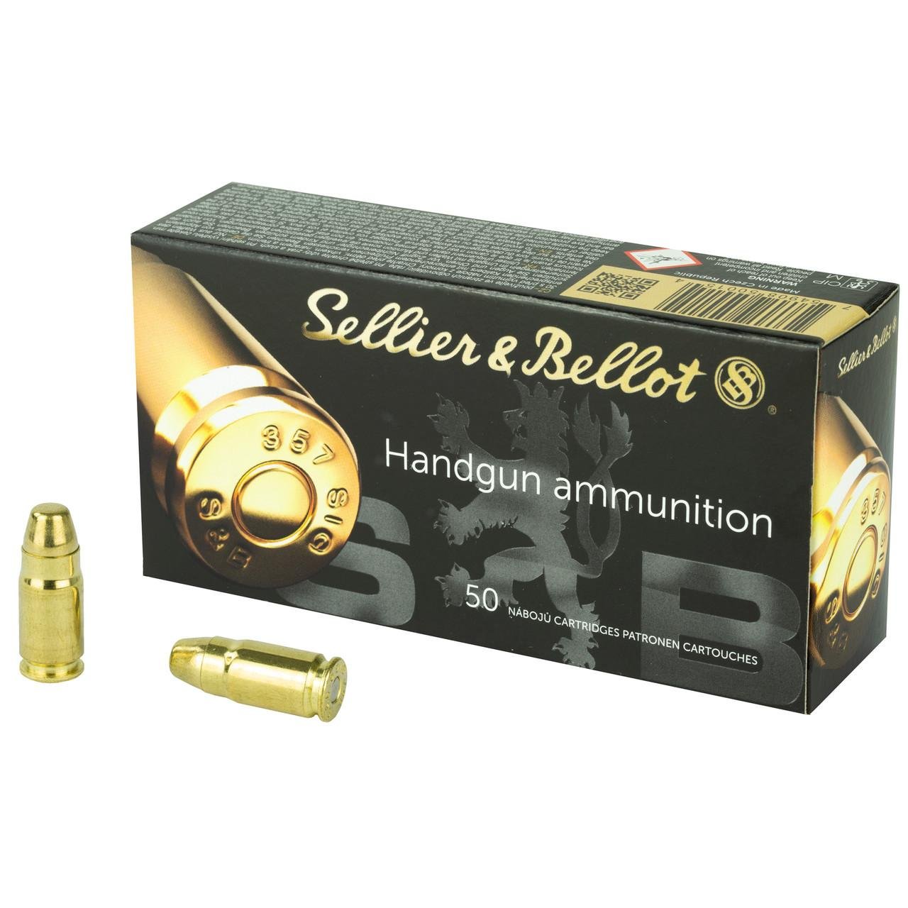 Sellier & Bellot SB357SIG Handgun Target 357 Sig 140 gr Full Metal Jacket (FMJ) 50 Per Box/ 20 Cs - Sellier & Bellot - 357 Sig