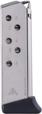 Mec-Gar MGWPPKFRN Walther PPK .380 ACP 6-Rd Nickel Magazine - Mec-Gar USA - .380 ACP