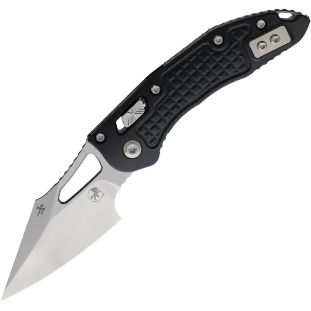 Microtech M-Stitch 3.19 In S/E Stonewash Merlot ALU Handle - MICROTECH