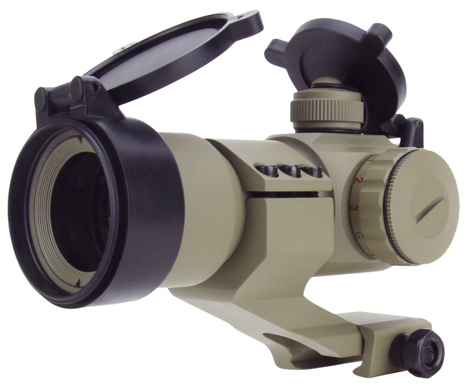 TacFire RD004T 1x30 Red/Green Dot Sight Tan 2 MOA Dual Illuminated - TacFire - 35 MM