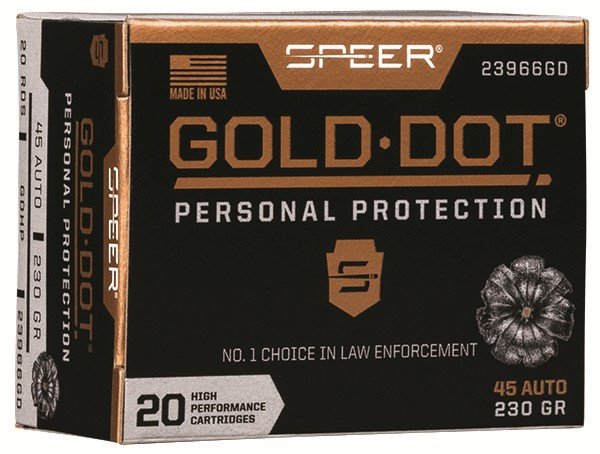 Buy Speer 23966GD Gold Dot 45ACP 230gr Hollow Point Ammo 20/Box online