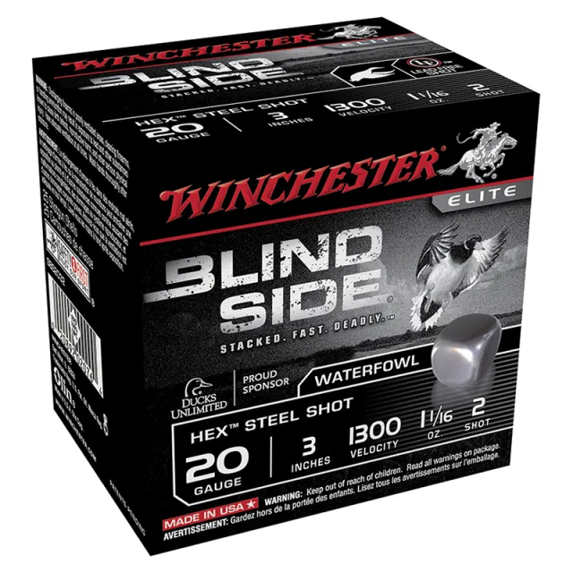 Winchester Blind Side Magnum Hex Shot 20 ga. 3" 1 1/16 oz. 2 Shot - 1300 FPS