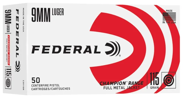 Buy Federal Ammunition FDR 9MM 115GR RANGE FMJ 50RD 9mm Luger .000 online