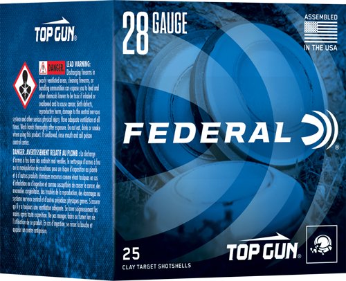 Federal Premium Top Gun 28 Gauge 2.75" 3/4oz #8 Shot 25 Rounds - Federal Premium Ammunition - 28