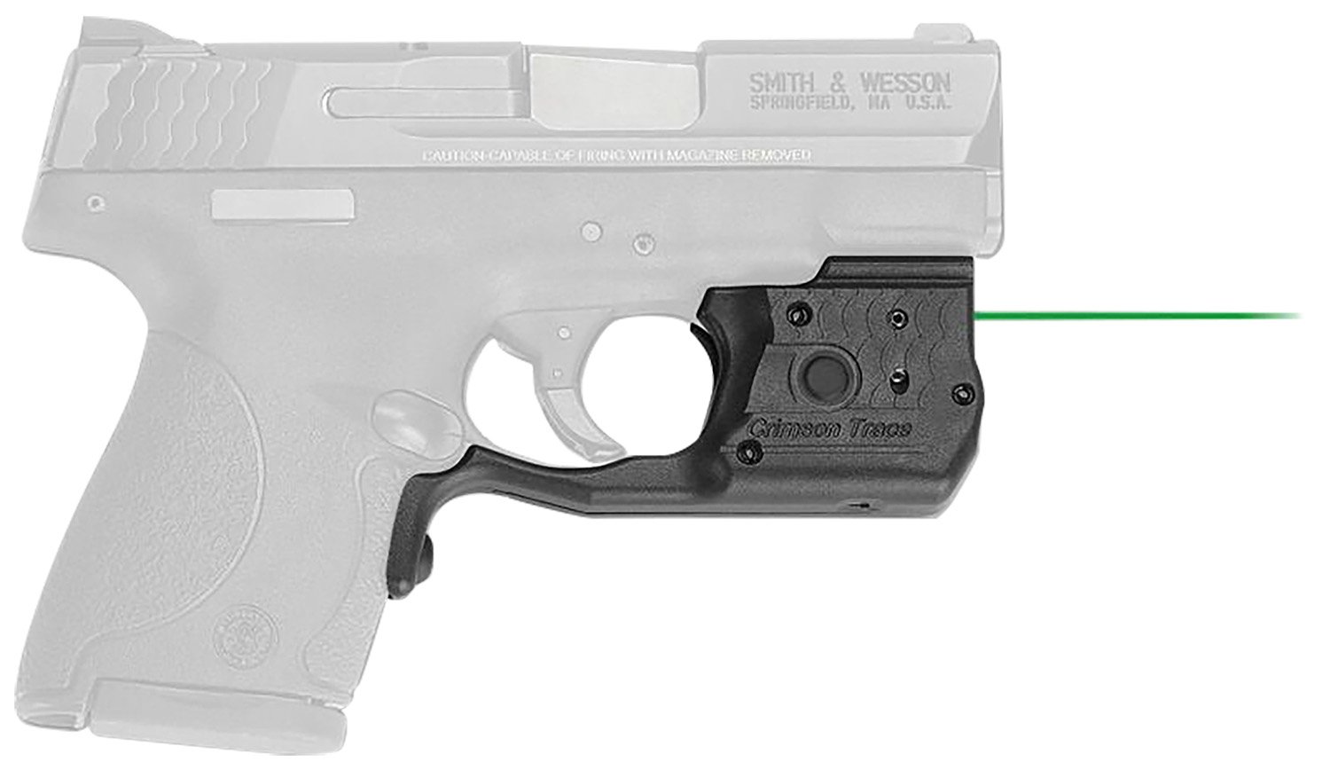Crimson Trace LL-801G Green Laserguard Pro for S&W M&P Shield 9mm/.40 - Crimson Trace - 0.50" AT 50 FT