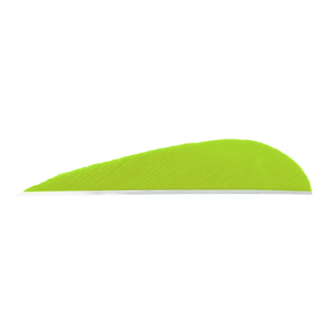 Trueflight 1213 Parabolic Feathers Chartreuse 3" LW 100 Pack - Trueflight