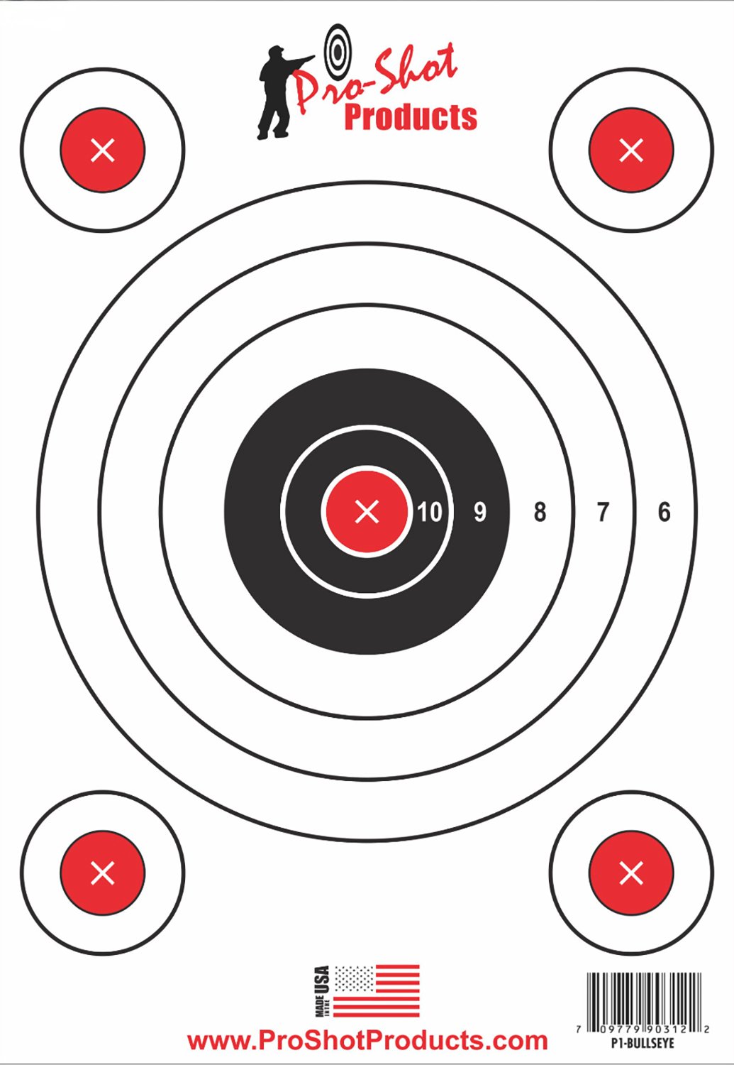 Buy Pro-Shot P1BULLSEYE SplatterShot Hanging Heavy Paper 9" x 13" 6 Pack online