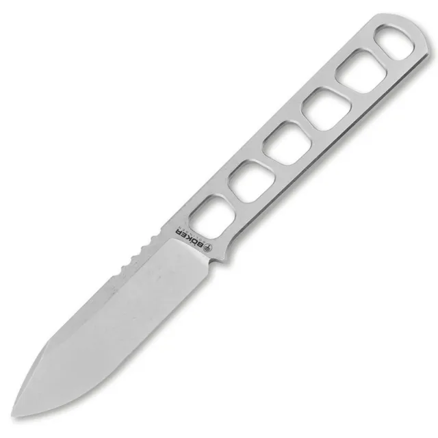 Boker BFF Packlite 2.6in Drop Point PlainEdge Gray Steel - Boker