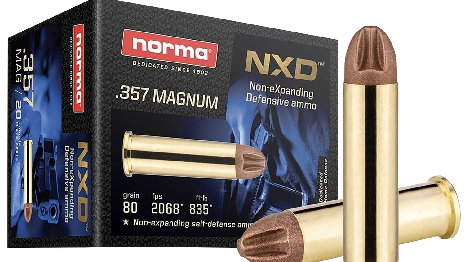 Norma 611640020 357Mag 80gr NXD Ammo 20/Box 10/Case - Norma - 357 Mag