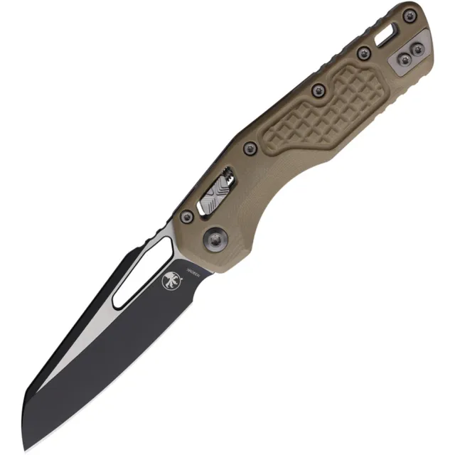 Microtech MSI 210-1FRGTTA 3.88 In Wharncliffe Black Tan G-10 Standard - MICROTECH for sale at Iron and Lace
