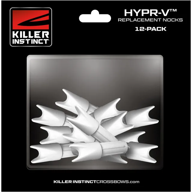 Killer Instinct Hypr-V Nocks White 12 pk. - Killer Instinct