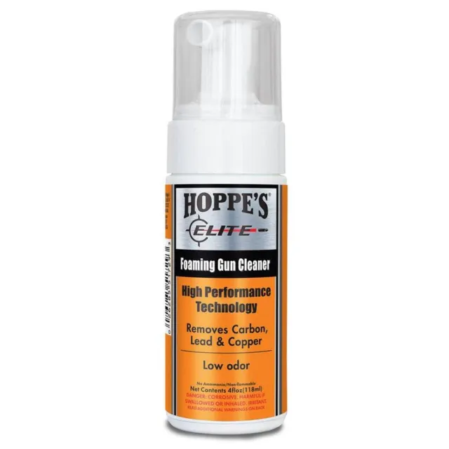 Hoppe's Elite Foam Gun Cleaner 4oz - Low Odor, Non-Flammable, Deep-Cleaning Solution - Hoppe's for sale at Smoke Wagon Firearms