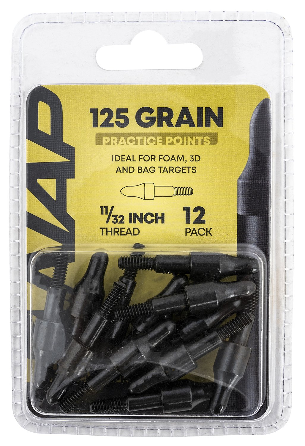 Buy NAP NAP60P3DP1132X 3D Practice Points Field Tips Fixed 125 GR Black/ 12 Pack online