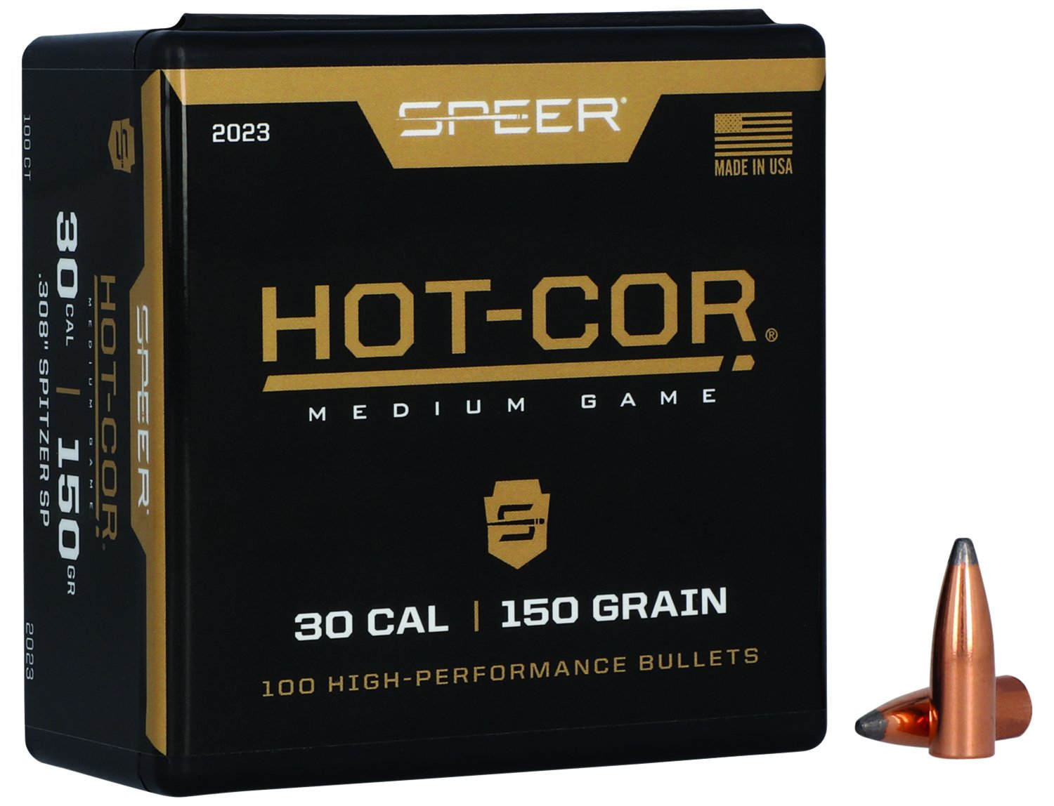 Speer 2023 Hot-Cor 30 Cal .308 150 gr Spitzer Soft Point - Speer - 30 Caliber