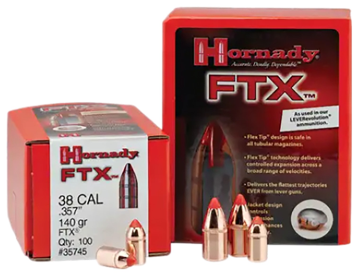 Hornady 50102 FTX .50 Cal .500 300 gr Flex Tip eXpanding 50 CALIBER 300GR - Hornady Manufacturing Company - 50 Caliber
