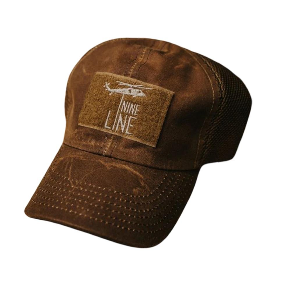 Nine Line Tan American Made Mesh Back Hat with Dropline - Nine Line Apparel