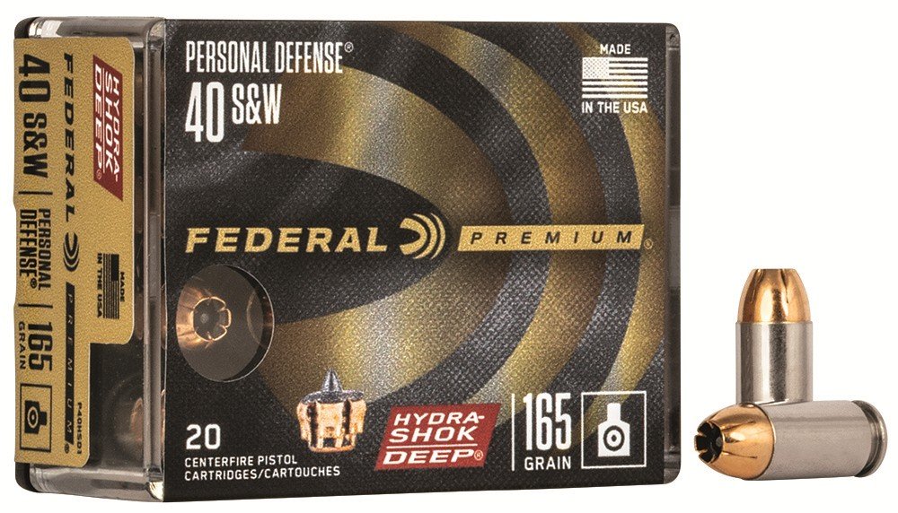 Federal P40HSD1 Premium 40 S&W 165gr Hydra-Shok Deep 20 Rounds - Federal Premium Ammunition - 40 S&W