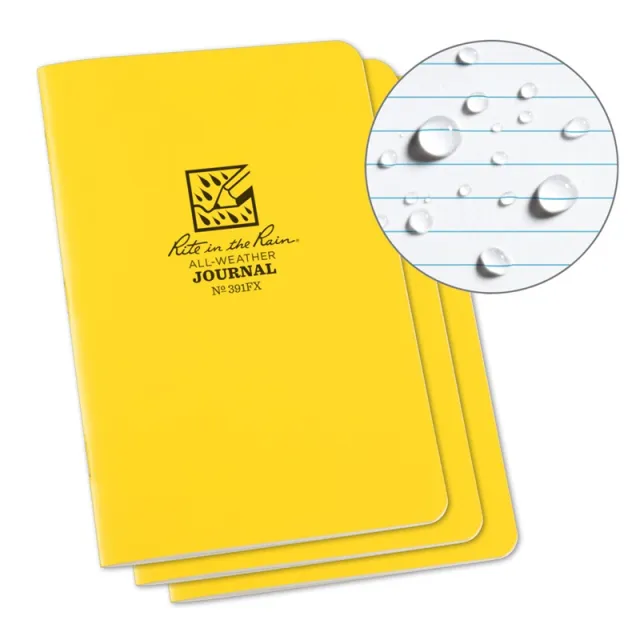 Rite in the Rain Fabrikoid Stapled Notebook 4.625x7 3-Pack - Rite in the Rain